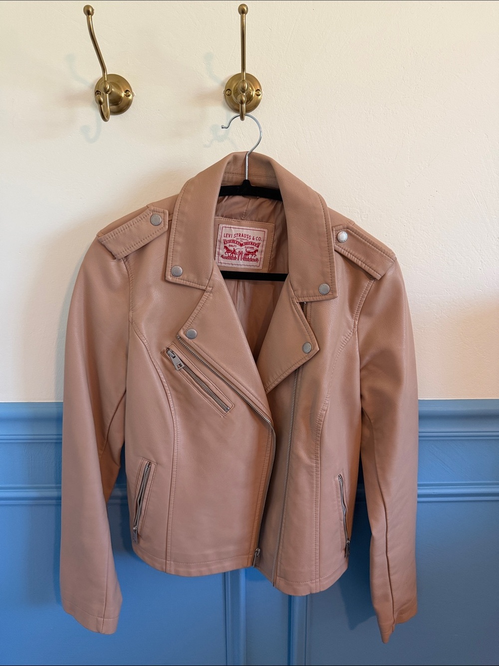 Levi's Blush Faux Leather Moto Jacket